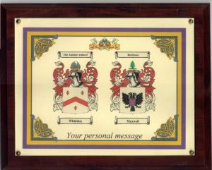 Anniversary 2 Coats of Arms 11 x 17 Framed