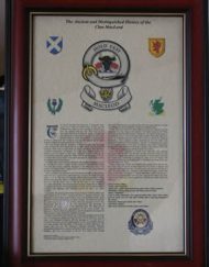 Clan Badge & History 17 x 11 in Heritage Frame