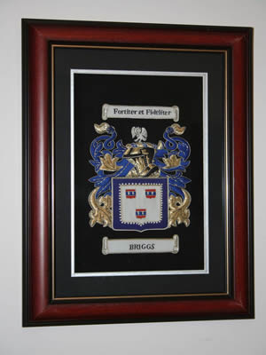Embroidered A4 Coat of Arms Framed