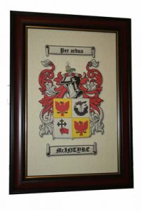 Large 17" x 11" Coat of Arms Framed